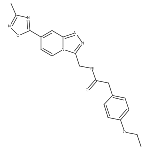 2-(4-ethoxyphenyl)-N-((7-(3-methyl-1,2,4-oxadiazol-5-yl)-[1,2,4]triazolo[4,3-a]pyridin-3-yl)methyl)acetamide结构式