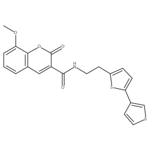N-(2-([2,3'-bithiophen]-5-yl)ethyl)-8-methoxy-2-oxo-2H-chromene-3-carboxamide Structure