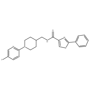 N-((1-(5-fluoropyrimidin-2-yl)piperidin-4-yl)methyl)-2-phenylthiazole-4-carboxamide结构式