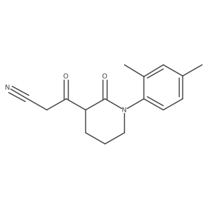 3-[1-(2,4-Dimethylphenyl)-2-oxopiperidin-3-yl]-3-oxopropanenitrile Structure