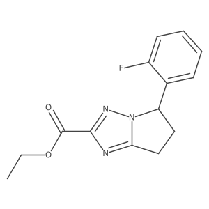 Ethyl 5-(2-fluorophenyl)-6,7-dihydro-5H-pyrrolo[1,2-b][1,2,4]triazole-2-carboxylate结构式