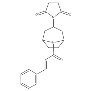 1-((1R,5S)-8-cinnamoyl-8-azabicyclo[3.2.1]octan-3-yl)pyrrolidine-2,5-dione Structure