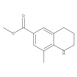 Methyl 8-methyl-1,2,3,4-tetrahydroquinoline-6-carboxylate结构式