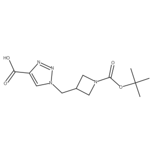 1-((1-(tert-butoxycarbonyl)azetidin-3-yl)methyl)-1H-1,2,3-triazole-4-carboxylic acid Structure