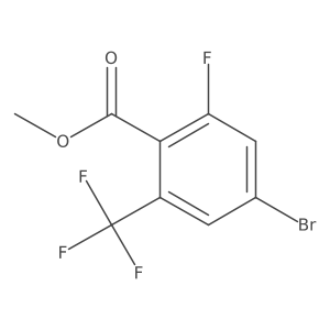 Methyl 4-bromo-2-fluoro-6-(trifluoromethyl)benzoate结构式