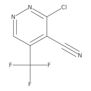 3-Chloro-5-(trifluoromethyl)pyridazine-4-carbonitrile结构式
