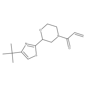 1-[2-(4-Tert-butyl-1,3-thiazol-2-yl)morpholin-4-yl]prop-2-en-1-one结构式