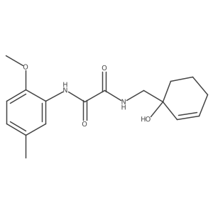 N'-[(1-hydroxycyclohex-2-en-1-yl)methyl]-N-(2-methoxy-5-methylphenyl)ethanediamide结构式