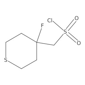 (4-Fluorothian-4-yl)methanesulfonyl chloride结构式