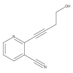 2-(4-Hydroxybut-1-yn-1-yl)pyridine-3-carbonitrile Structure