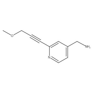 [2-(3-Methoxyprop-1-yn-1-yl)pyridin-4-yl]methanamine结构式