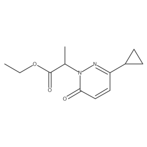 Ethyl 2-(3-cyclopropyl-6-oxo-1,6-dihydropyridazin-1-yl)propanoate Structure