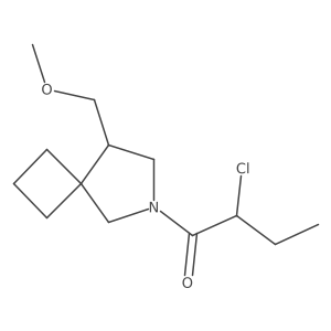 2-Chloro-1-(8-(methoxymethyl)-6-azaspiro[3.4]octan-6-yl)butan-1-one结构式
