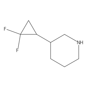 3-(2,2-Difluorocyclopropyl)piperidine结构式
