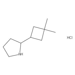 2-(3,3-Dimethylcyclobutyl)pyrrolidine hydrochloride Structure