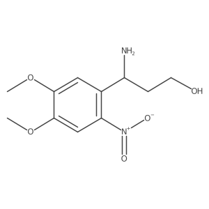 (3S)-3-amino-3-(4,5-dimethoxy-2-nitrophenyl)propan-1-ol结构式