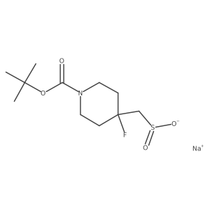 Sodium {1-[(tert-butoxy)carbonyl]-4-fluoropiperidin-4-yl}methanesulfinate Structure