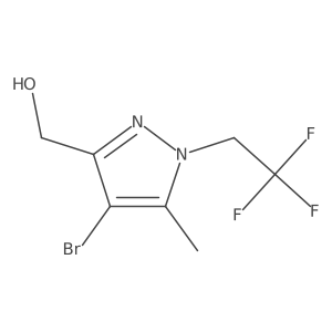 [4-Bromo-5-methyl-1-(2,2,2-trifluoroethyl)pyrazol-3-yl]methanol Structure