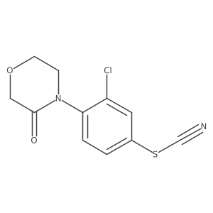 {[3-Chloro-4-(3-oxomorpholin-4-yl)phenyl]sulfanyl}formonitrile结构式