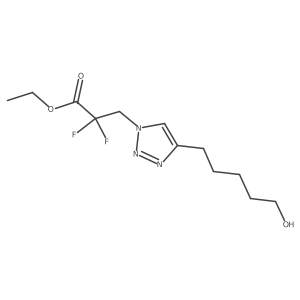 ethyl 2,2-difluoro-3-[4-(5-hydroxypentyl)-1H-1,2,3-triazol-1-yl]propanoate Structure