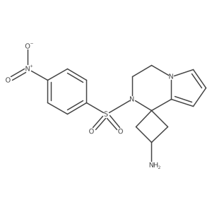 2'-(4-nitrobenzenesulfonyl)-3',4'-dihydro-2'H-spiro[cyclobutane-1,1'-pyrrolo[1,2-a]pyrazin]-3-amine Structure