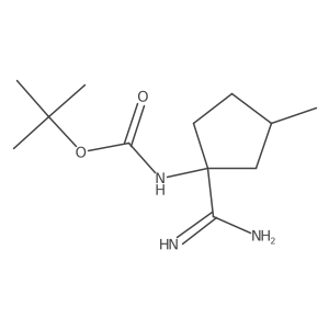 tert-butyl N-(1-carbamimidoyl-3-methylcyclopentyl)carbamate Structure