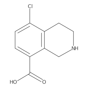 5-Chloro-1,2,3,4-tetrahydroisoquinoline-8-carboxylic acid结构式