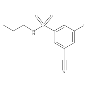3-cyano-5-fluoro-N-propylbenzene-1-sulfonamide Structure