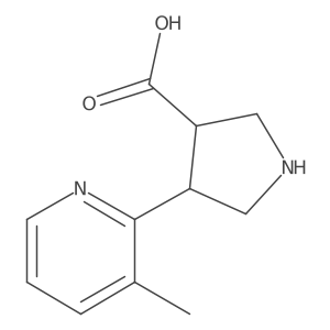 4-(3-Methylpyridin-2-yl)pyrrolidine-3-carboxylic acid结构式