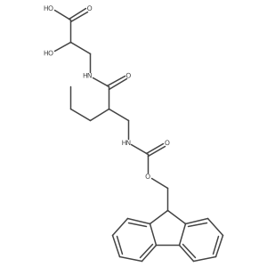 (2S)-3-{2-[({[(9H-fluoren-9-yl)methoxy]carbonyl}amino)methyl]pentanamido}-2-hydroxypropanoic acid Structure