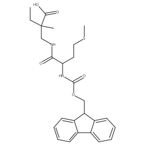 2-{[(2S)-2-({[(9H-fluoren-9-yl)methoxy]carbonyl}amino)-4-(methylsulfanyl)butanamido]methyl}-2-methylbutanoic acid Structure