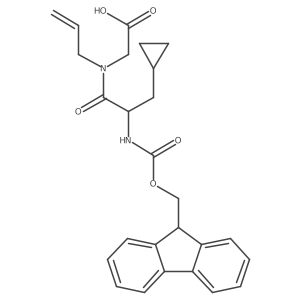 2-[3-cyclopropyl-2-({[(9H-fluoren-9-yl)methoxy]carbonyl}amino)-N-(prop-2-en-1-yl)propanamido]acetic acid Structure