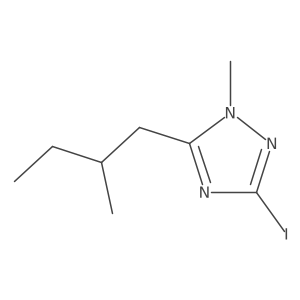 3-iodo-1-methyl-5-(2-methylbutyl)-1H-1,2,4-triazole Structure