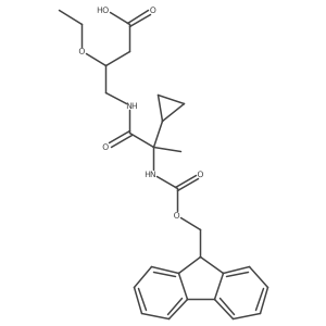4-[2-cyclopropyl-2-({[(9H-fluoren-9-yl)methoxy]carbonyl}amino)propanamido]-3-ethoxybutanoic acid结构式