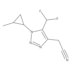 2-[5-(difluoromethyl)-1-(2-methylcyclopropyl)-1H-1,2,3-triazol-4-yl]acetonitrile结构式