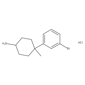 4-(3-Bromophenyl)-4-methylcyclohexan-1-amine hydrochloride Structure