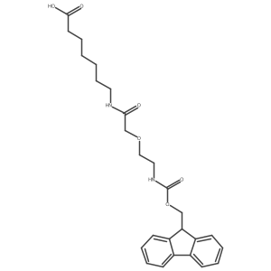 7-{2-[2-({[(9H-fluoren-9-yl)methoxy]carbonyl}amino)ethoxy]acetamido}heptanoic acid Structure