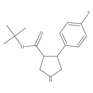 Tert-butyl 4-(4-fluorophenyl)pyrrolidine-3-carboxylate结构式