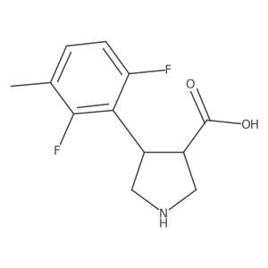 4-(2,6-Difluoro-3-methylphenyl)pyrrolidine-3-carboxylic acid结构式