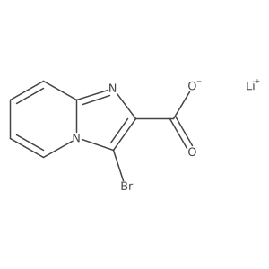 Lithium(1+) ion 3-bromoimidazo[1,2-a]pyridine-2-carboxylate Structure