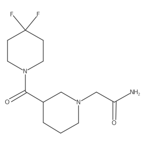2-[3-(4,4-Difluoropiperidine-1-carbonyl)piperidin-1-yl]acetamide结构式