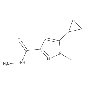 5-Cyclopropyl-1-methyl-1h-pyrazole-3-carbohydrazide结构式
