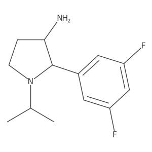 2-(3,5-Difluorophenyl)-1-(propan-2-yl)pyrrolidin-3-amine结构式