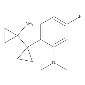 2-[1-(1-aminocyclopropyl)cyclopropyl]-5-fluoro-N,N-dimethylaniline Structure