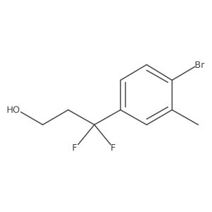 3-(4-Bromo-3-methylphenyl)-3,3-difluoropropan-1-ol结构式