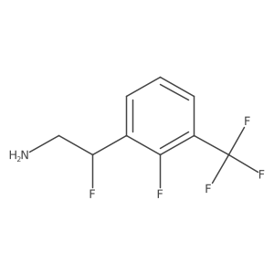 2-Fluoro-2-[2-fluoro-3-(trifluoromethyl)phenyl]ethan-1-amine结构式