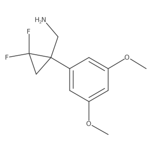 [1-(3,5-Dimethoxyphenyl)-2,2-difluorocyclopropyl]methanamine结构式