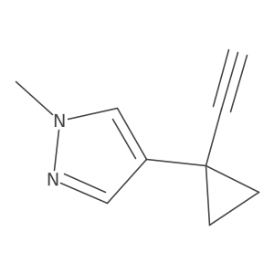 4-(1-ethynylcyclopropyl)-1-methyl-1H-pyrazole Structure