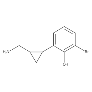 2-[2-(Aminomethyl)cyclopropyl]-6-bromophenol结构式