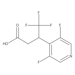 3-(3,5-Difluoropyridin-4-yl)-4,4,4-trifluorobutanoic acid结构式